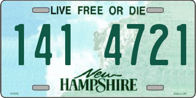 NH license plate 1414721