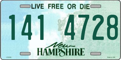 NH license plate 1414728