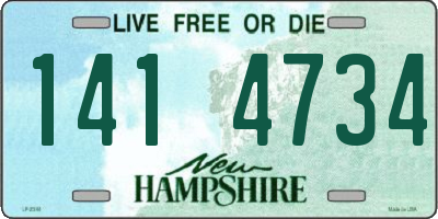 NH license plate 1414734