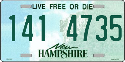 NH license plate 1414735
