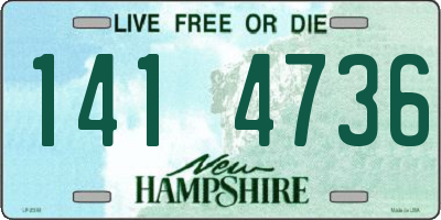 NH license plate 1414736