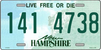 NH license plate 1414738
