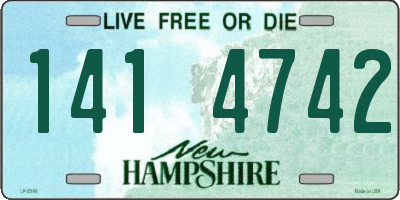 NH license plate 1414742