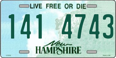 NH license plate 1414743