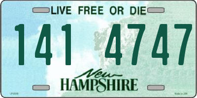 NH license plate 1414747