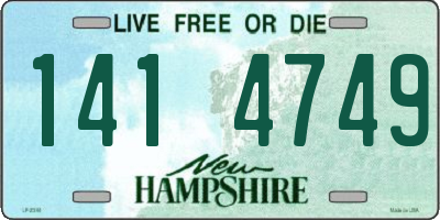 NH license plate 1414749