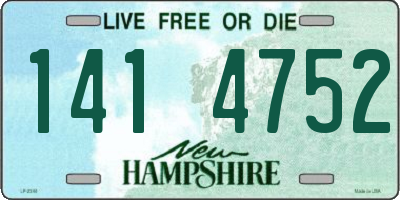NH license plate 1414752