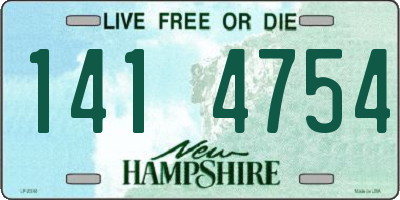 NH license plate 1414754