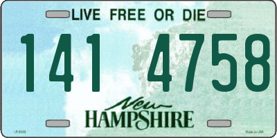 NH license plate 1414758