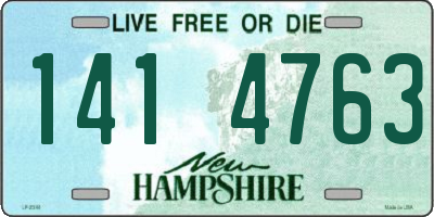 NH license plate 1414763