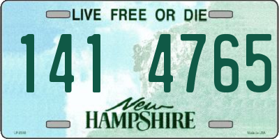 NH license plate 1414765