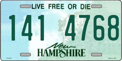 NH license plate 1414768