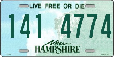 NH license plate 1414774