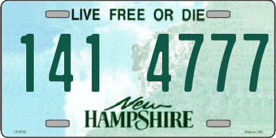 NH license plate 1414777