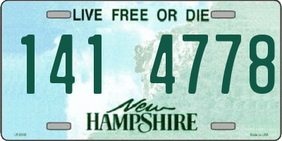 NH license plate 1414778