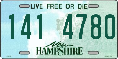 NH license plate 1414780