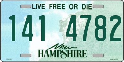 NH license plate 1414782