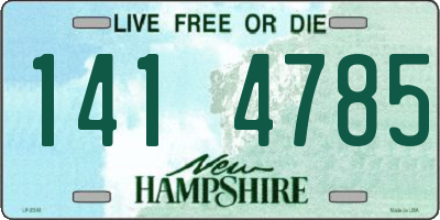 NH license plate 1414785