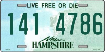 NH license plate 1414786