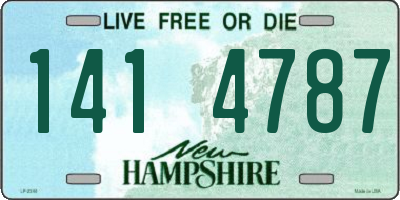 NH license plate 1414787