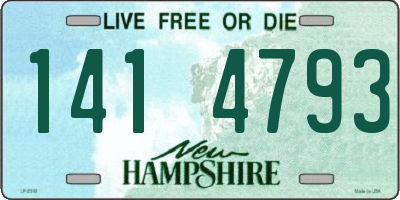 NH license plate 1414793