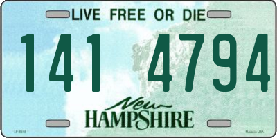 NH license plate 1414794