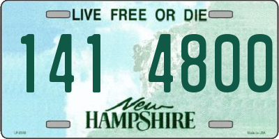 NH license plate 1414800