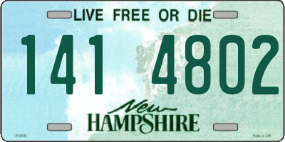 NH license plate 1414802