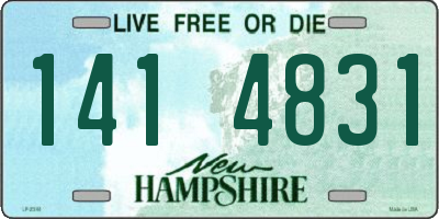 NH license plate 1414831