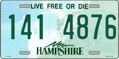 NH license plate 1414876