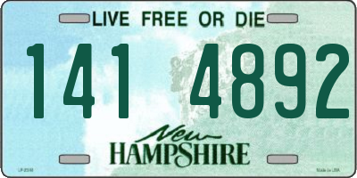 NH license plate 1414892