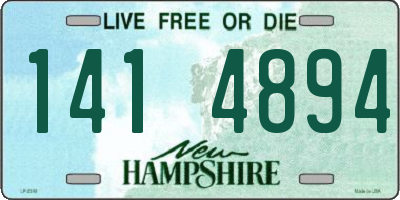 NH license plate 1414894