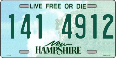 NH license plate 1414912