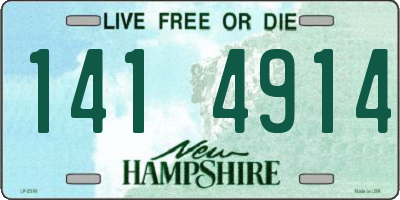 NH license plate 1414914