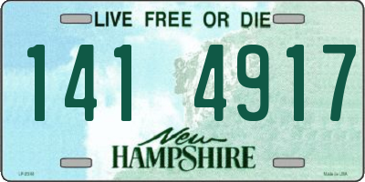 NH license plate 1414917