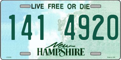 NH license plate 1414920