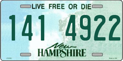 NH license plate 1414922