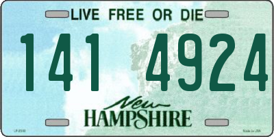 NH license plate 1414924