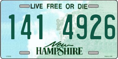 NH license plate 1414926