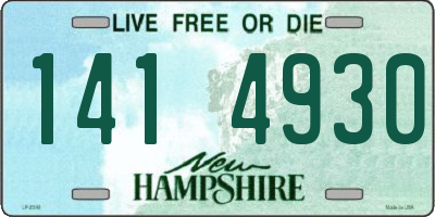 NH license plate 1414930