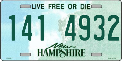 NH license plate 1414932