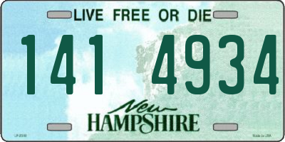 NH license plate 1414934