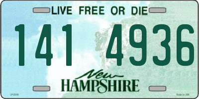 NH license plate 1414936