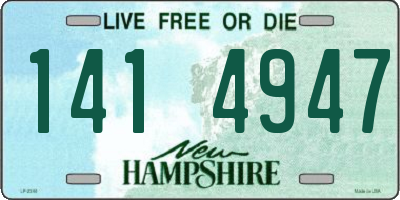 NH license plate 1414947