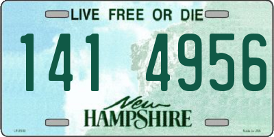 NH license plate 1414956
