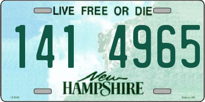 NH license plate 1414965