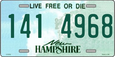 NH license plate 1414968