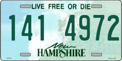 NH license plate 1414972