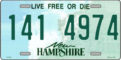 NH license plate 1414974
