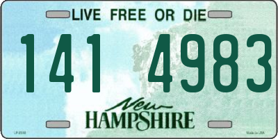 NH license plate 1414983